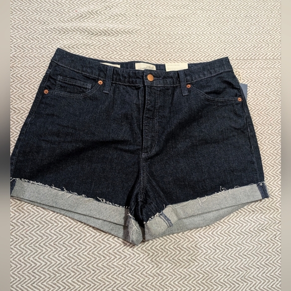 Universal Thread Dark Blue Jean Shorts Vintage Midi Shorts - Picture 6 of 6
